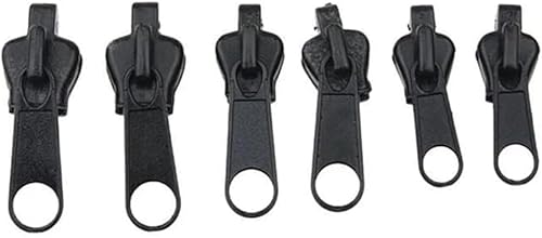 6Pcs Zipper Reparatur Kit Universal Instant, Metall Reißverschlüsse Puller Ersatz, Universal Zip Slider Repair Replacement Kit,Reisverschlusszieher Zipper Reparaturset (1 Satz) von STETHI