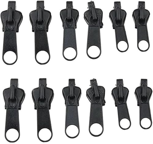 6Pcs Zipper Reparatur Kit Universal Instant, Metall Reißverschlüsse Puller Ersatz, Universal Zip Slider Repair Replacement Kit,Reisverschlusszieher Zipper Reparaturset (2 Sätze) von STETHI