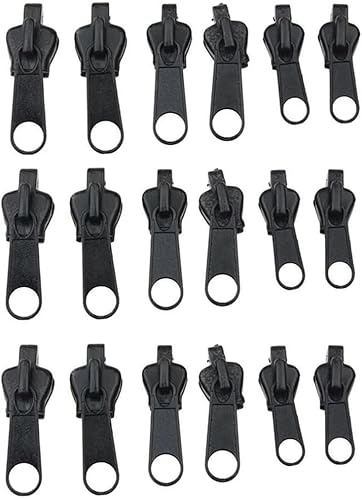 6Pcs Zipper Reparatur Kit Universal Instant, Metall Reißverschlüsse Puller Ersatz, Universal Zip Slider Repair Replacement Kit,Reisverschlusszieher Zipper Reparaturset (3 Sätze) von STETHI