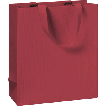 6 x STEWO Geschenktragetasche One Colour - 18 x 21 x 8 cm dunkelrot von STEWO