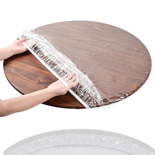 STFAL Gartentischdecke Rund, Tischdecke Durchsichtig Abwaschbar Durchmesser 150cm, Tischdecke Outdoor Wetterfest, Durchsichtige Tischdecke, Entworfen mit Elastischen Rändern STFAL Gartentischdecke Rund, Tischdecke Durchsichtig Abwaschbar Durchmesser 150cm, Tischdecke Outdoor Wetterfest, Durchsichtige Tischdecke, Entworfen mit Elastischen Rändern von STFALI