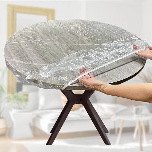 STFAL Tischdecke Transparent, Tischdecke Rund 120 cm, Durchsichtige Tischdecke, Wasserdicht Abwaschbar Folie Fettdicht Tischschutzfolie, Das Randgummiband-Design Ist Einziehbar STFAL Tischdecke Transparent, Tischdecke Rund 120 cm, Durchsichtige Tischdecke, Wasserdicht Abwaschbar Folie Fettdicht Tischschutzfolie, Das Randgummiband-Design Ist Einziehbar von STFALI