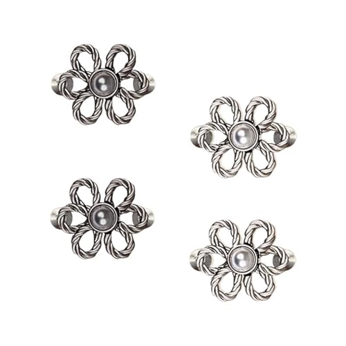 STHOYN 2-teilige / 4-teilige Hosenbund Enger Machen Set Universal Kleid Hosen Enger Machen Clip Frauen No-Nähen Installation Waist Knots Einstellung(Black*4+Silver*4) von STHOYN