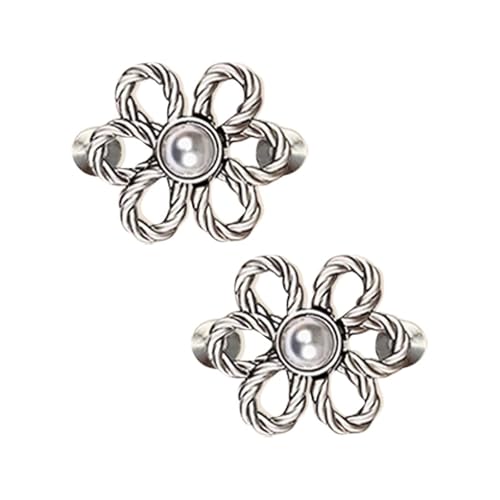 STHOYN 2-teilige / 4-teilige Hosenbund Enger Machen Set Universal Kleid Hosen Enger Machen Clip Frauen No-Nähen Installation Waist Knots Einstellung(Silver*2) von STHOYN