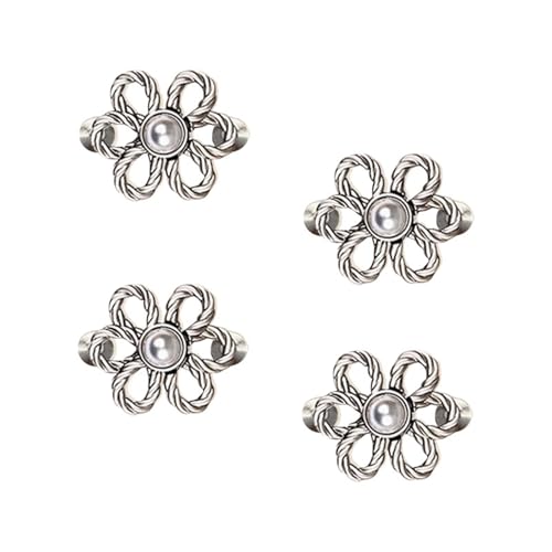 STHOYN 2-teilige / 4-teilige Hosenbund Enger Machen Set Universal Kleid Hosen Enger Machen Clip Frauen No-Nähen Installation Waist Knots Einstellung(Silver*4) von STHOYN