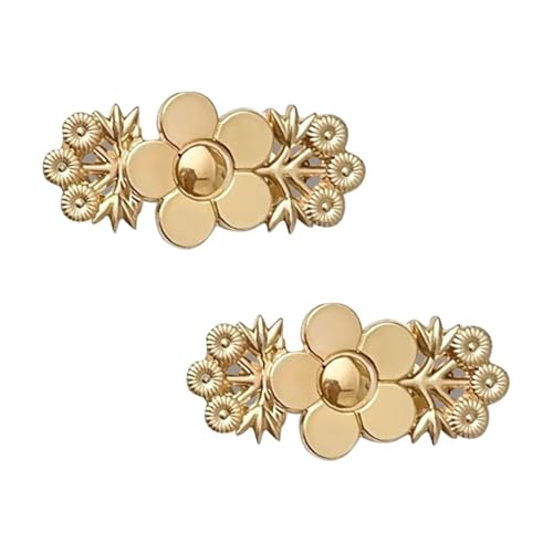 STHOYN Hosenbund Enger Machen Feste Taille Adjuster No-Nähen Installation Hosen Enger Machen Clip Frauen Nicht-Graben Unsichtbare Knopf Kleidung Waist Knots(2 gold) von STHOYN