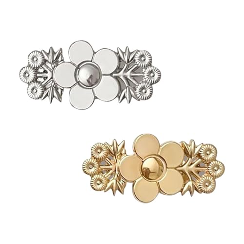 STHOYN Hosenbund Enger Machen Feste Taille Adjuster No-Nähen Installation Hosen Enger Machen Clip Frauen Nicht-Graben Unsichtbare Knopf Kleidung Waist Knots(Gold+silver) von STHOYN
