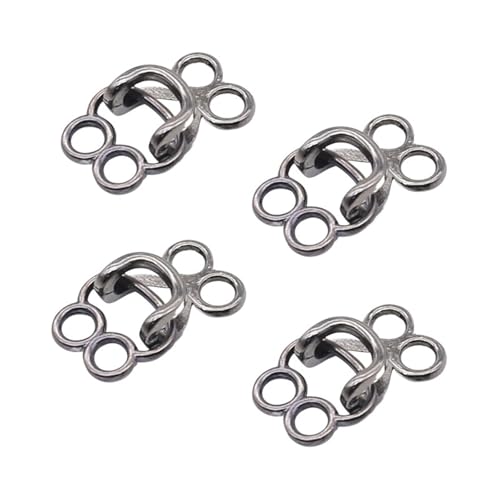 STHOYN Hosenbund Enger Machen Verstellbare Jeans Hosen Enger Machen Clip Frauen Schnalle Größe Änderung Fixed Unsichtbare Taille Waist Knots(Black,M_4 PCS) von STHOYN