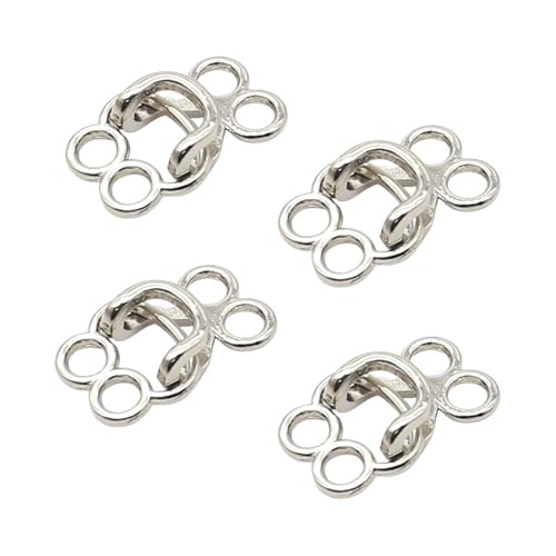 STHOYN Hosenbund Enger Machen Verstellbare Jeans Hosen Enger Machen Clip Frauen Schnalle Größe Änderung Fixed Unsichtbare Taille Waist Knots(Silver,S_4 PCS) von STHOYN