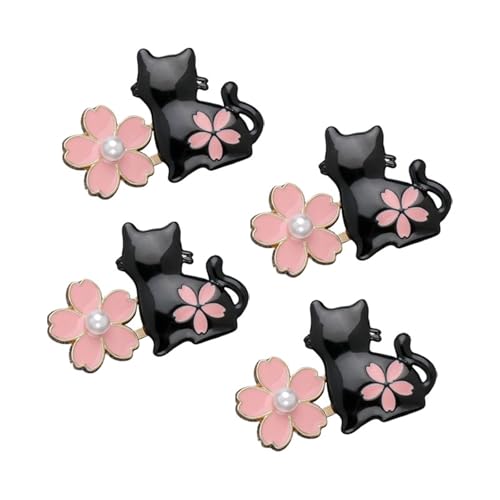 STHOYN Katze Hosenbund Enger Machen No-Nähen Hand-Presse Hosen Enger Machen Clip Frauen Installation Für Jeans & Röcke Waist Knots(Black*4) von STHOYN