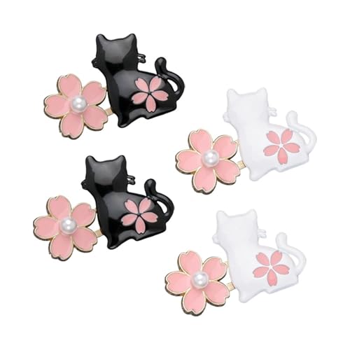 STHOYN Katze Hosenbund Enger Machen No-Nähen Hand-Presse Hosen Enger Machen Clip Frauen Installation Für Jeans & Röcke Waist Knots(White*2+Black*2) von STHOYN