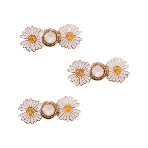 STHOYN Kreative Hosenbund Enger Machen Schnalle Reducer Hosen Enger Machen Clip Frauen Verstellbarer Rock Waist Knots(Platinum daisies) von STHOYN