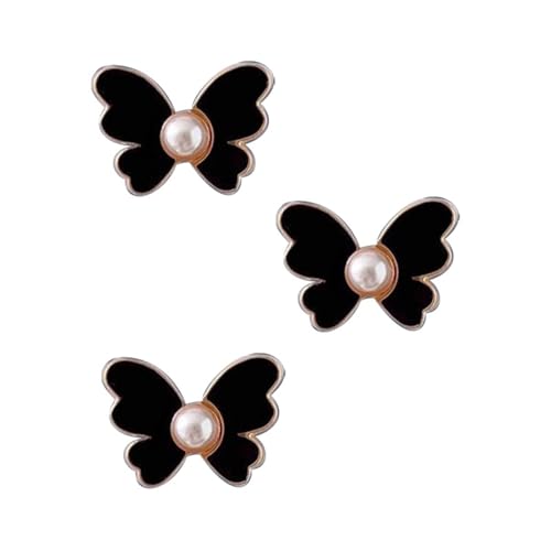 STHOYN Kreatives Niedliches Design Hosenbund Enger Machen Daisy Hosen Enger Machen Clip Frauen Anpassung Schnalle Snap-On Waist Knots(Black Butterfly) von STHOYN