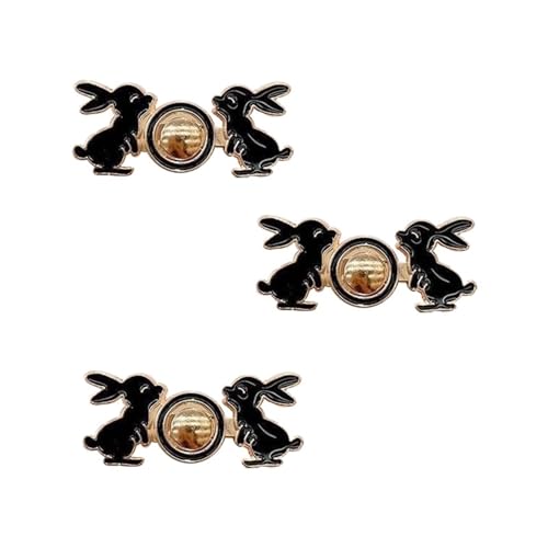 STHOYN Kreatives Niedliches Design Hosenbund Enger Machen Daisy Hosen Enger Machen Clip Frauen Anpassung Schnalle Snap-On Waist Knots(Black Rabbit) von STHOYN