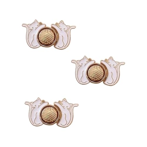 STHOYN Kreatives Niedliches Design Hosenbund Enger Machen Daisy Hosen Enger Machen Clip Frauen Anpassung Schnalle Snap-On Waist Knots(White Cat) von STHOYN