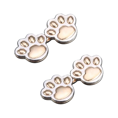 STHOYN Metall Hosenbund Enger Machen Cat Claw Design Frauen Hosen Enger Machen Clip Frauen Verstellbare No-Nähen Waist Knots Gürtel-Adjuster(Glossy Gold*2) von STHOYN