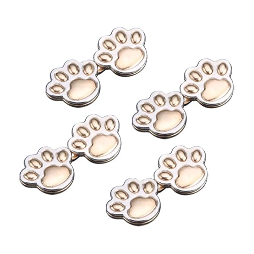 STHOYN Metall Hosenbund Enger Machen Cat Claw Design Frauen Hosen Enger Machen Clip Frauen Verstellbare No-Nähen Waist Knots Gürtel-Adjuster(Glossy Gold*4) von STHOYN