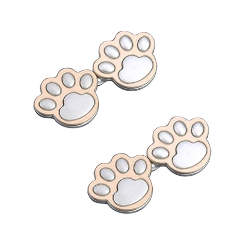 STHOYN Metall Hosenbund Enger Machen Cat Claw Design Frauen Hosen Enger Machen Clip Frauen Verstellbare No-Nähen Waist Knots Gürtel-Adjuster(Matte Silver*2) von STHOYN