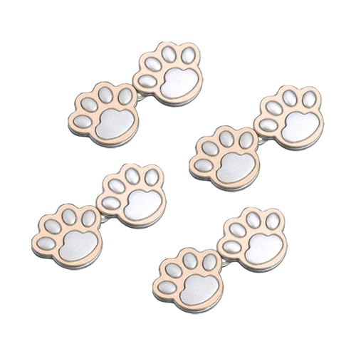 STHOYN Metall Hosenbund Enger Machen Cat Claw Design Frauen Hosen Enger Machen Clip Frauen Verstellbare No-Nähen Waist Knots Gürtel-Adjuster(Matte Silver*4) von STHOYN