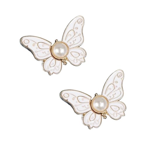 STHOYN Minimalistischer Schmetterling Hosenbund Enger Machen Für Jeans Hosen Enger Machen Clip Frauen Schnalle Anpassung Kreative Waist Knots Regulator(Weiß,2 pcs) von STHOYN