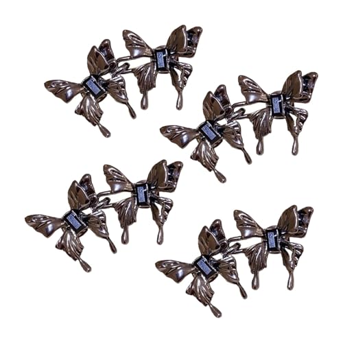 STHOYN Modevolle Schmetterling Hosenbund Enger Machen 4-teilige Set Hosen Enger Machen Clip Frauen Fixierung Anpassung Schnalle Einfache No-Nähen Waist Knots(Schwarz) von STHOYN