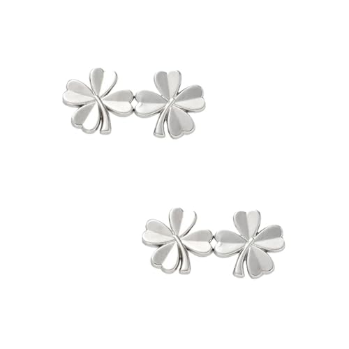 STHOYN Silber Minimalistische Hosenbund Enger Machen No-Nähen Installation Hosen Enger Machen Clip Frauen Schnalle Design Waist Knots Vielseitiges Kleines Zubehör(Four-leaf clover) von STHOYN