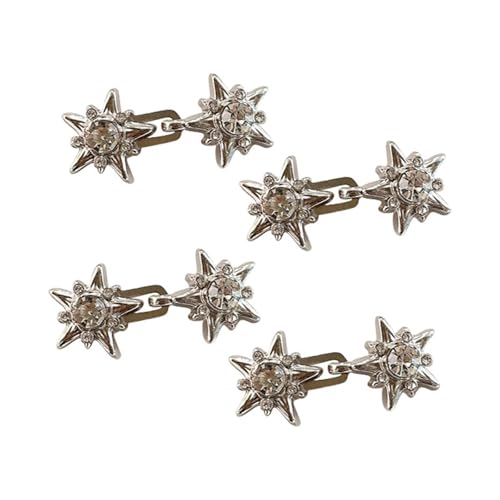 STHOYN Sternförmige Kleidung Hosenbund Enger Machen Gürtel Für Hosen & Kleider Hosen Enger Machen Clip Frauen Einstellung Schnalle Waist Knots Regulator(Silver) von STHOYN