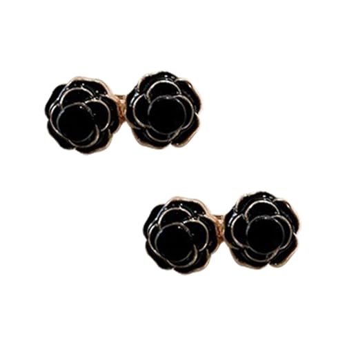 STHOYN Taillenversteller Hosenbund Enger Machen Nähfreie Hosen Enger Machen Clip Frauen Schnalle Taillenband Einstellung Straffer Zubehör Waist Knots Dekorativ(Black*2) von STHOYN