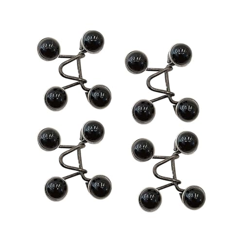 STHOYN Verstellbarer Hosenbund Enger Machen Schnalle No-Nähen Hosen Enger Machen Clip Frauen Regulator Jeans Button Waist Knots(Black Pearl) von STHOYN