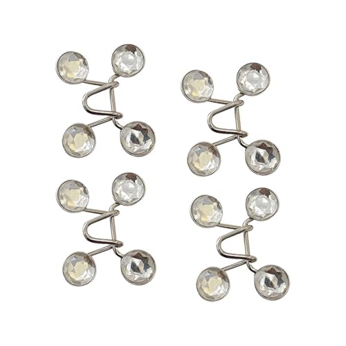 STHOYN Verstellbarer Hosenbund Enger Machen Schnalle No-Nähen Hosen Enger Machen Clip Frauen Regulator Jeans Button Waist Knots(Crystal) von STHOYN