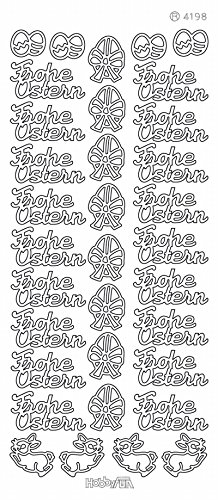 Konturensticker "Ostern" gold 1 Bogen 23x10cm HF3460463 Konturensticker "Ostern" gold 1 Bogen 23x10cm HF3460463 von STICKER