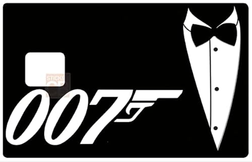 James Bond 007 Kreditkartenaufkleber für Bankkarte, US-Format - STICKERCB - Schwarz - Kunststoff - Modern - Kristall - Einfarbig von STICKERCB
