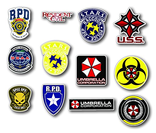 STICKERZZZ!!! Umbrella Corporation Resident Evil – Set mit 12 Aufklebern, Digitaldruck auf einem Orafol-Medien mit der Größe 53 x 33 cm STICKERZZZ!!! Umbrella Corporation Resident Evil – Set mit 12 Aufklebern, Digitaldruck auf einem Orafol-Medien mit der Größe 53 x 33 cm von STICKERZZZ!!!