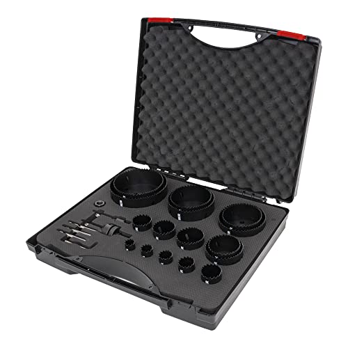 Lochsägen-Set HSS-Co8 Bimetall, 21-teilig, 19 - 121 x 44 mm, aggressiver Schnitt, Schnitttiefe bis 44mm von STIER