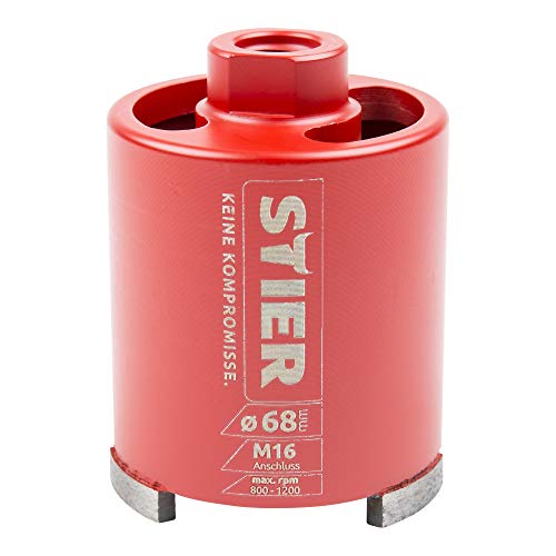 STIER Dosensenker Universal DAS System für Staubabsaugung M16, 82 mm, Dosenbohrer, Bohrkrone für Steckdose, Kernbohrer von STIER