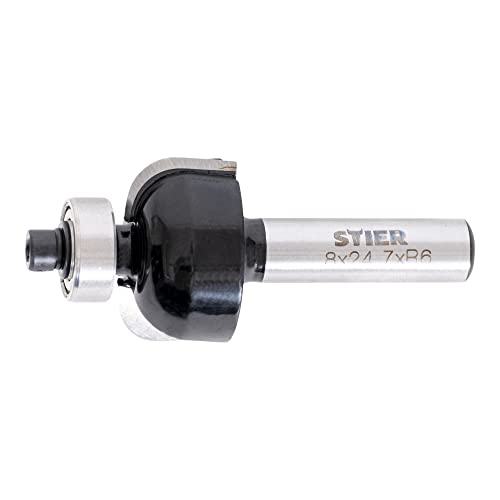 STIER Hohlkehlfräser mit Kugellager HM (HW), Ø 24,7 mm, Schaft Ø 8 mm von STIER
