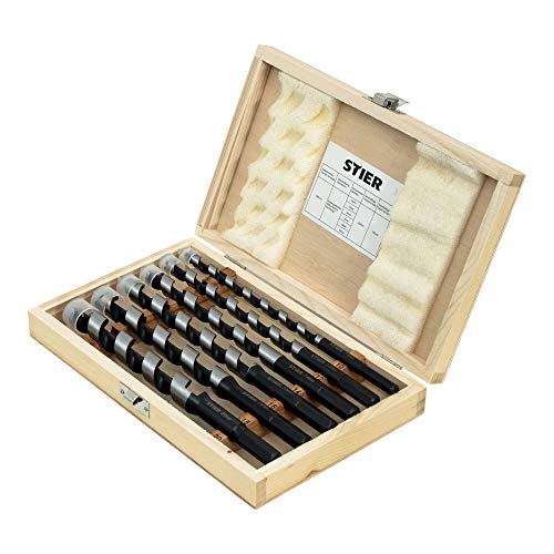 STIER Schlangenbohrer Tieflochbohrer Set 6-teilig 155/235 mm 10-20 mm Federstahl von STIER