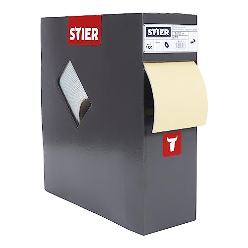 STIER Schleifpapier auf Schaumunterlage P320, 115x92mm Rollenlänge: 25m, für Lack-Reparatur, Profile, Wölbungen, praktische Box mit Abrisshilfe immer griffbereit STIER Schleifpapier auf Schaumunterlage P320, 115x92mm Rollenlänge: 25m, für Lack-Reparatur, Profile, Wölbungen, praktische Box mit Abrisshilfe immer griffbereit von STIER