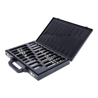 STIER Spiralbohrer Set HSS-Co5 / HSS-E, 170-teilig, Premium Metallbohrer Satz, Stahlbohrer Satz, geschliffen, zylinderischer Schaft, Cobalt Gehalt von 5%, DIN 338, Typ N von STIER