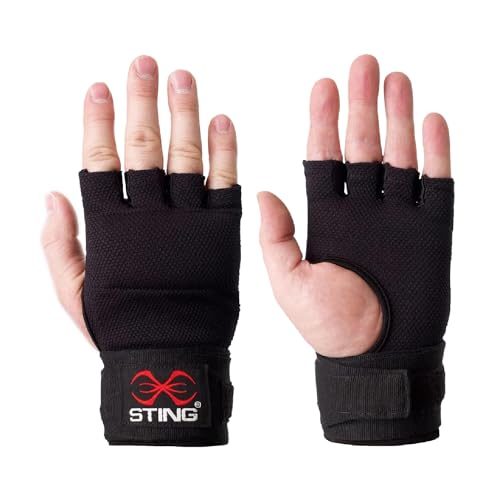 STING Quick Boxbandagen, Größe M – Alternative zur Wickel-Bandage, Handbandagen aus Kompressionsmaterial für Stabilität und Sicherheit, mit Klettverschluss, Schwarz STING Quick Boxbandagen, Größe M – Alternative zur Wickel-Bandage, Handbandagen aus Kompressionsmaterial für Stabilität und Sicherheit, mit Klettverschluss, Schwarz von STING