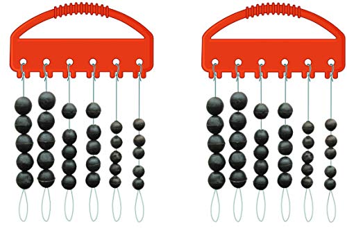 2 Packungen Silicon Gummi Stopper Glas - Perlen-Set von Jenzi rund, oval, gesammt 60 Perlen Gummiperlen Glasperlen Rubber Beads + gratis Petri Heil! Aufkleber (Softperlen rund schwarz) von STMK