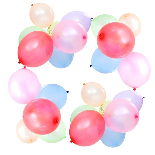 STOBAZA 1 50 Stück Party Liefert Luftballons Aufblasbares Spielzeug Wand Dekoration Geburtstagsballon Neon-stanzballons Luftballons Mit Gummiband Schlagbälle Rot Runden Händeklatschen Kind von STOBAZA