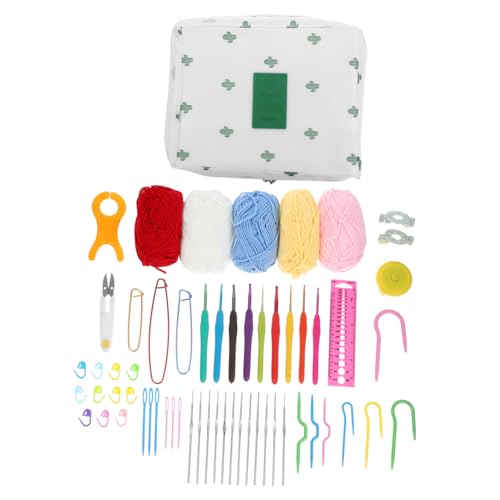 STOBAZA 1 Satz Häkelset für Anfänger Ergonomisches Komplettset mit Häkelnadeln Garn und Praktischer Aufbewahrungstasche für Diy Strickprojekte und Bastelarbeiten STOBAZA 1 Satz Häkelset für Anfänger Ergonomisches Komplettset mit Häkelnadeln Garn und Praktischer Aufbewahrungstasche für Diy Strickprojekte und Bastelarbeiten von STOBAZA
