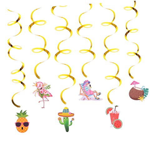 STOBAZA 1 Satz Kucheneinsatz Folienballons Luau-partydekorationen Tropische Party Spiralförmige Partystrudel Wirbelparty-spiraldekorationen Bunte Luftballons Papier Karikatur Anhänger von STOBAZA