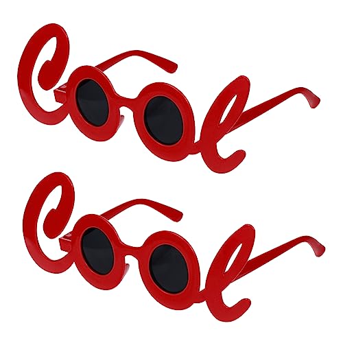 STOBAZA 1 Satz Lustige Fotokabinen Requisiten Brille Für Geburtstagsfeiern Prom Festivals Und Neujahr Buchstabenbrille Für Unvergessliche Erinnerungsfotos 2 Stück von STOBAZA