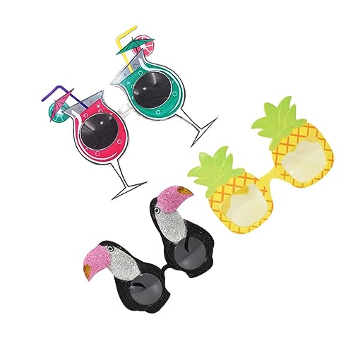 STOBAZA 1 Satz Teiliges Witzige Tierbrillen Für Sommerpartys Lustige Foto Requisiten Und Dekorationen Mit Zufälligem Für Unvergessliche Erinnerungen Und Spaß 3 Stück von STOBAZA