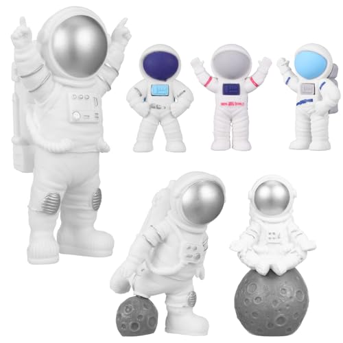 STOBAZA 1 Set Astronauten-Figuren Kuchenaufsatz Miniatur-Astronauten-Spielzeug Weltraum-Kuchenaufsatz Raumfahrer-Statuen Raumfahrer-Skulptur Raumfahrer-Modell Mit Radiergummis von STOBAZA