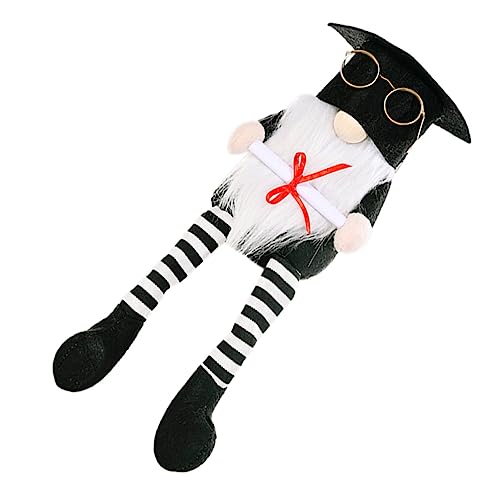STOBAZA 1 Stück Rudolph GNOME Puppe mit Abschlussmütze und Brille Niedliches Dekorationsspielzeug für Studium Abschlussfeier aus Gefertigt für Klassenkameraden und Freunde von STOBAZA