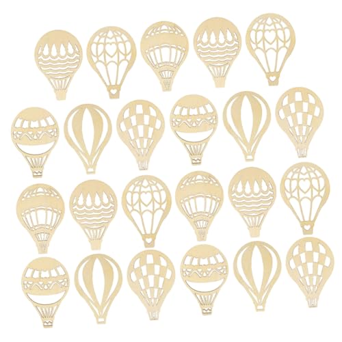 STOBAZA 10 Satz Diy Heißluftballon Holzscheiben Unbehandelte Holzornamente für Bastelprojekte für Heimdekoration und Kreative Diy von STOBAZA
