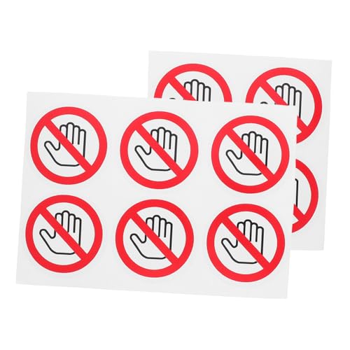 STOBAZA 10 Stück Selbstklebende Warnaufkleber Langlebige Sicherheitskennzeichen für Maschinen Widerstandsfähige No touch Hinweise Multifunktionale Schutzetiketten für Werkstatt und von STOBAZA